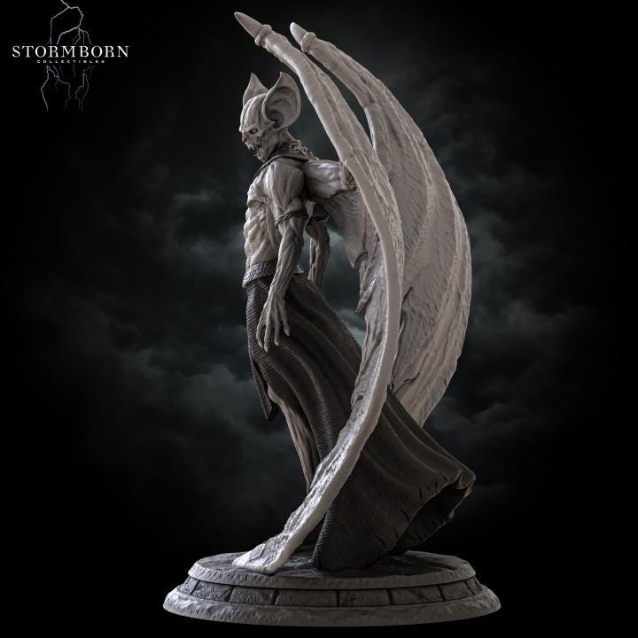 Vampire Lord Elder Undead NPC D&D Miniature | 28mm, 32mm, 54mm,75mm, 100mm Scales | Pathfinder Figure | Figurine unpainted | RPG Gift Idea - Only-Games