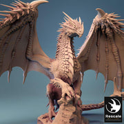 Chromatic Ancient Red Dragon- (4 sizes) D&D Miniature | 360mm Wing Span,175mm Height | Resin Figurine |Dungeons and Dragons 5e Pathfinder - Only-Games