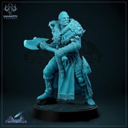 Human Ranger Fighter Viking PC / NPC Unpainted | 28mm,32mm,54mm,75mm,100mm Scale | Resin Dungeons and Dragons D&D 5e  | Pathfinder | - Only-Games