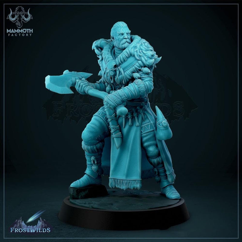 Human Ranger Fighter Viking PC / NPC Unpainted | 28mm,32mm,54mm,75mm,100mm Scale | Resin Dungeons and Dragons D&D 5e  | Pathfinder | - Only-Games