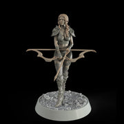 Female Elf, Human Fighter Ranger Sharpshooter, Mini | 28mm,32mm,54mm,75mm,100mm Scale | Resin Dungeons and Dragons D&D 5e  | Pathfinder - Only-Games