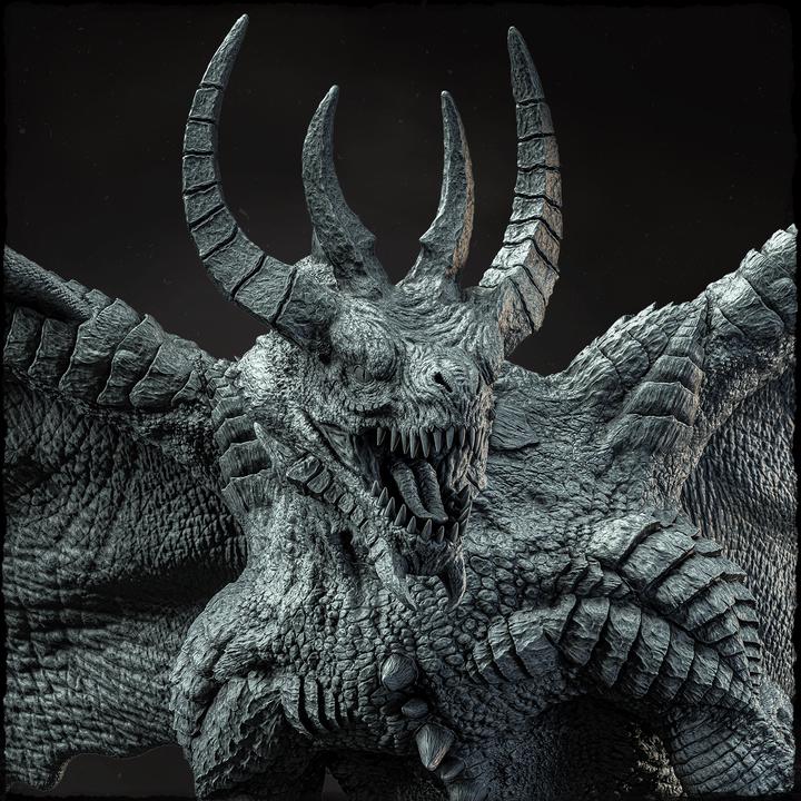 Chromatic Dragon (4 sizes) D&D  Miniature |  230mm Height,  220mm Wing Span | Resin Dragon Statue | Figurine | Dungeons and Dragons 5e - Only-Games