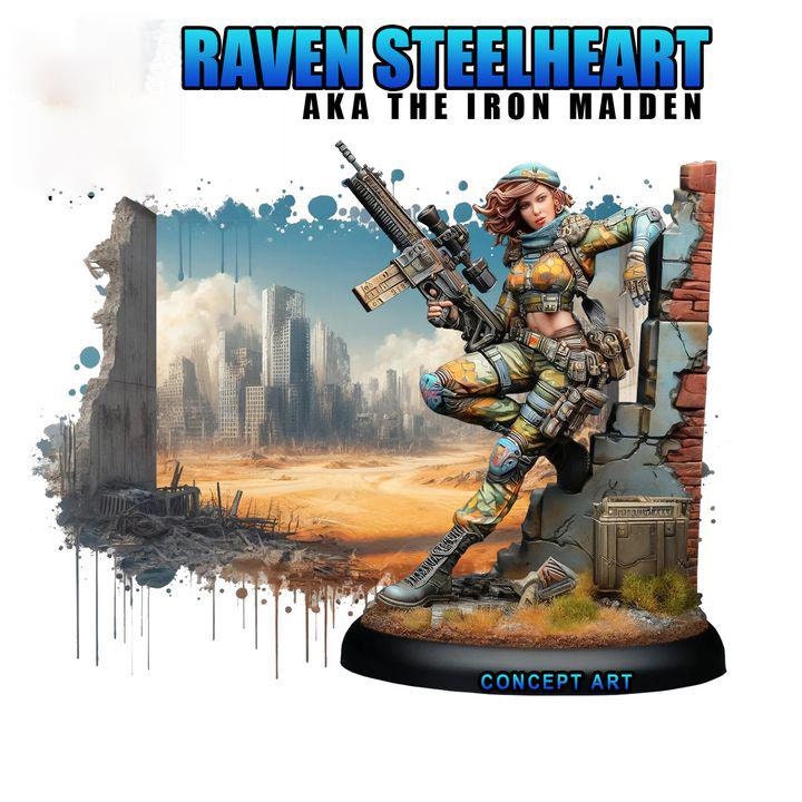 Female Sci-Fi Warrior Soldier, PC NPC Unpainted Resin Miniature | NSFW Topless & Nude versions | 28mm, 32mm,54mm, 75mm, 100mm Scales |DnD 5e - Only-Games