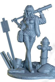 Female Sci-Fi Warrior Soldier, PC NPC Unpainted Resin Miniature | NSFW Topless version | 28mm, 32mm,54mm, 75mm, 100mm Scales |DnD 5e - Only-Games