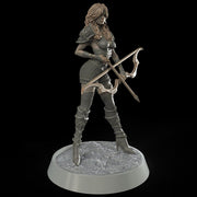 Female Sexy Human Fighter Ranger Sharpshooter, Unpainted | 28mm,32mm,54mm,75mm,100mm Scale | Resin Dungeons and Dragons D&D 5e  | Pathfinder - Only-Games