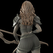 Female Sexy Human Fighter Ranger Sharpshooter, Unpainted | 28mm,32mm,54mm,75mm,100mm Scale | Resin Dungeons and Dragons D&D 5e  | Pathfinder - Only-Games