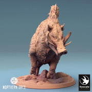 Wild Boar and Giant Boar Miniatures | Dungeons and Dragons 5e  | 28mm,32mm, 54mm, 75mm, 100mm Scale | Pathfinder | Rescale miniatures - Only-Games