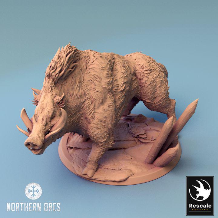 Wild Boar and Giant Boar Miniatures | Dungeons and Dragons 5e  | 28mm,32mm, 54mm, 75mm, 100mm Scale | Pathfinder | Rescale miniatures - Only-Games