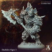 Raging Warrior Ogre, Resin Miniature | 28mm,32mm Scales (40mm, 50mm, 60mm, 75mm BASE Sizes) |  D&D 5e Against Giants | Dungeons and Dragons - Only-Games