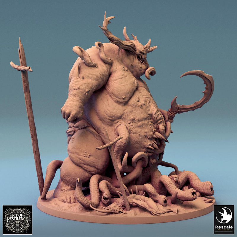 Flesh Golem Abomination Pestilence Demon (4 sizes) | 110mm Tall Proxy size | Large, Huge, Gargantuan D&D scale | Daemon Mini | Wargames  | - Only-Games