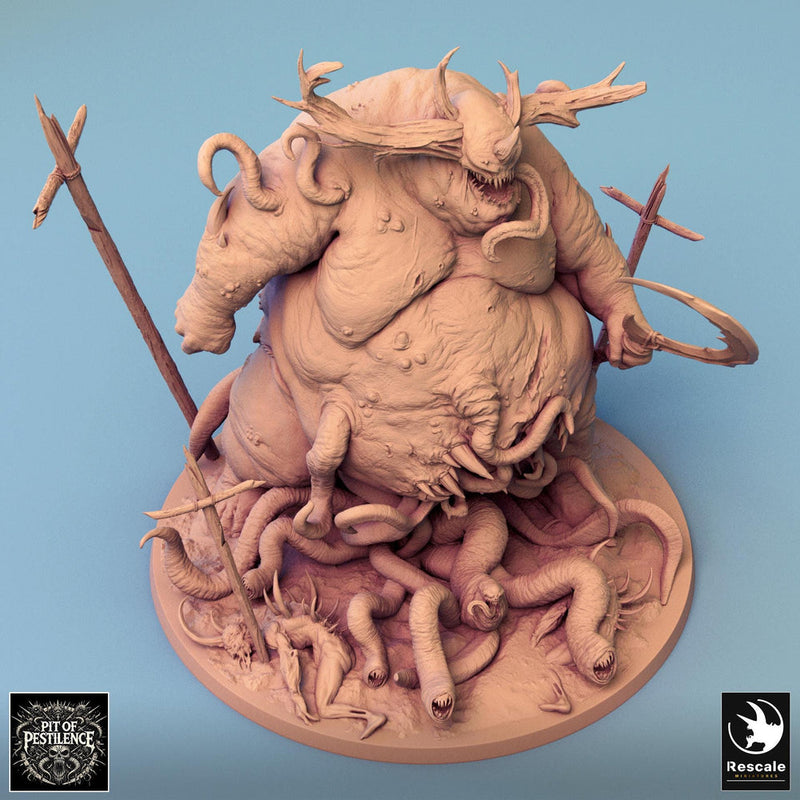 Flesh Golem Abomination Pestilence Demon (4 sizes) | 110mm Tall Proxy size | Large, Huge, Gargantuan D&D scale | Daemon Mini | Wargames  | - Only-Games