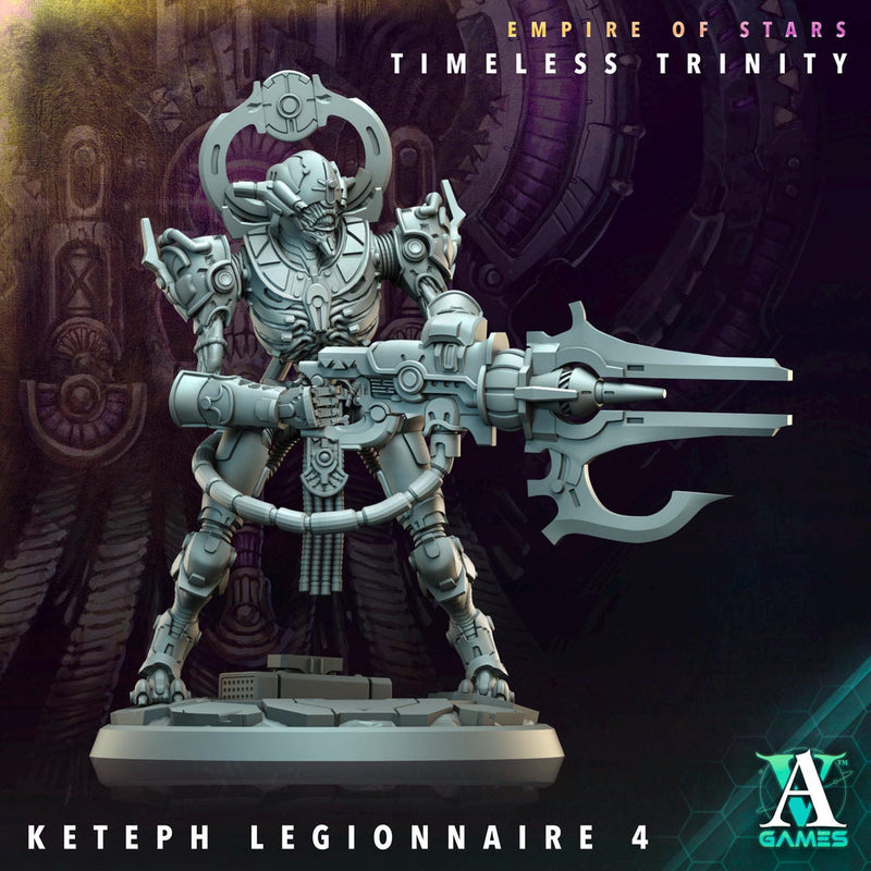 Sci-Fi Miniature Robot Legionnaire, Timeless Trinity | Base Diameter Sizes: 25mm,32mm, 50mm, 65mm,80mm | Resin Mini | Archvillain Games - Only-Games