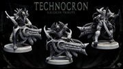 Sci-Fi Miniature Robot Infantry, H.R Giger Style | Base Diameter Sizes: 25mm,32mm, 50mm, 65mm,80mm | Resin Mini | Mini Monster Mayhem - Only-Games