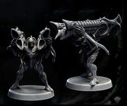 Sci-Fi Miniature Robot Infantry, H.R Giger Style | Base Diameter Sizes: 25mm,32mm, 50mm, 65mm,80mm | Resin Mini | Mini Monster Mayhem - Only-Games