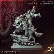 Orc Fighter Barbarian on Giant Dire Wolf, Half-Orc | Scales: 28mm,32mm ,54mm,75mm,100mm  Megaboss | D&D 5e | Pathfinder | Achvillain Games - Only-Games