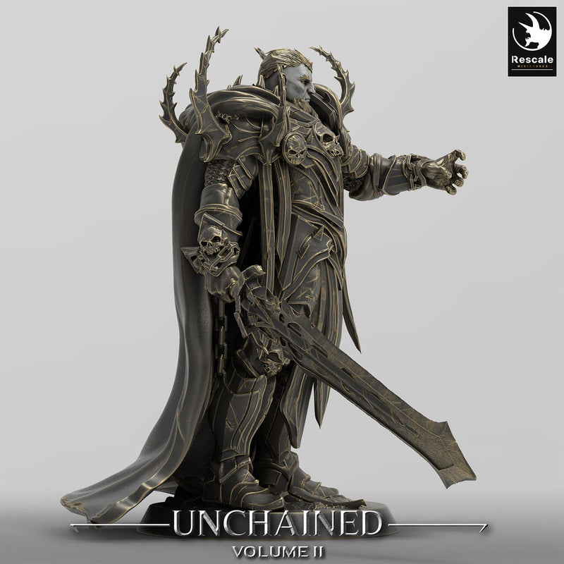 Oathbreaker Paladin, Fighter Battlemaster Great Sword PC / NPC, DnD 5e Unpainted Mini| 28mm, 32mm,54mm,75mm,100mm Scales |Dungeons & Dragons - Only-Games