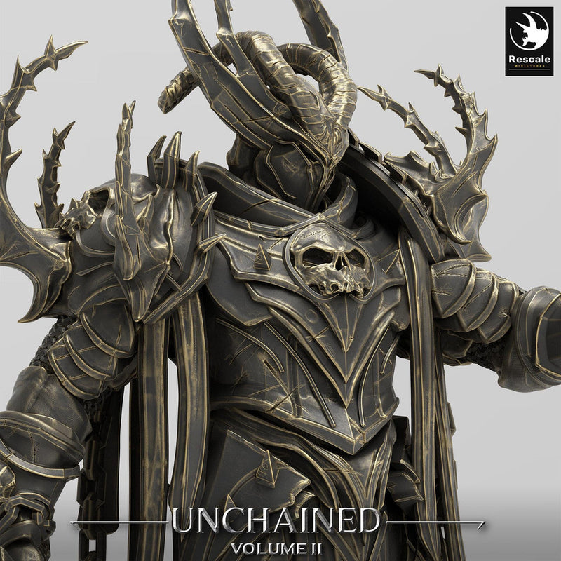 Oathbreaker Paladin, Fighter Battlemaster Great Sword PC / NPC, DnD 5e Unpainted Mini| 28mm, 32mm,54mm,75mm,100mm Scales |Dungeons & Dragons - Only-Games