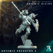 Sci-Fi Miniature Space Knight, Hellas Eternal Artemis Predator | 28mm,32mm, 54mm, 75mm,100mm Scales | Resin Mini | Archvillain Games - Only-Games