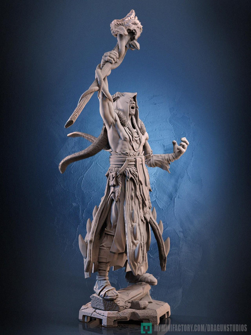 Human Druid, Sorcerer PC / NPC D&D 5e Unpainted Miniature| 28mm,32mm,54mm,75mm,100mm Scales | Pathfinder Figure | RPG | Figurine unpainted | - Only-Games
