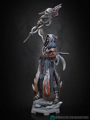 Human Druid, Sorcerer PC / NPC D&D 5e Unpainted Miniature| 28mm,32mm,54mm,75mm,100mm Scales | Pathfinder Figure | RPG | Figurine unpainted | - Only-Games