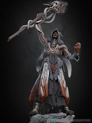 Human Druid, Sorcerer PC / NPC D&D 5e Unpainted Miniature| 28mm,32mm,54mm,75mm,100mm Scales | Pathfinder Figure | RPG | Figurine unpainted | - Only-Games