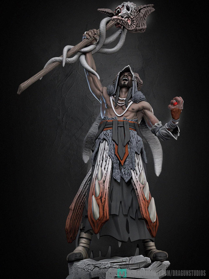 Human Druid, Sorcerer PC / NPC D&D 5e Unpainted Miniature| 28mm,32mm,54mm,75mm,100mm Scales | Pathfinder Figure | RPG | Figurine unpainted | - Only-Games