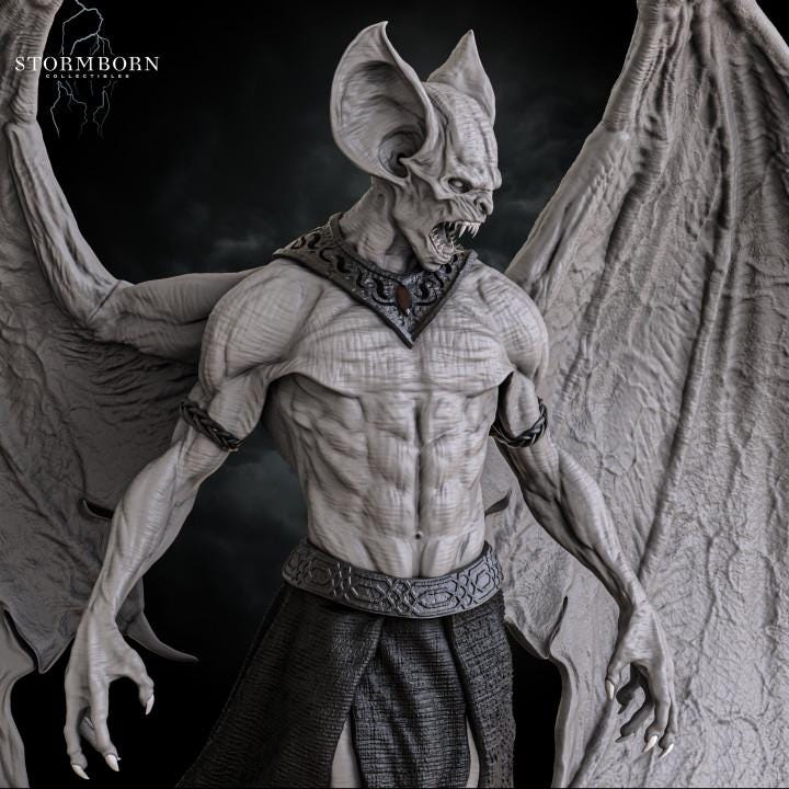 Vampire Lord Elder Undead NPC D&D Miniature | 28mm, 32mm, 54mm,75mm, 100mm Scales | Pathfinder Figure | Figurine unpainted | RPG Gift Idea - Only-Games