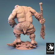 Ogre Chieftain, Half-Orc | 28mm, 32mm,54mm,75mm,100mm Scales | Fantasy Tabletop Mini -D&D 5e Pathfinder Figurine | Rescale Miniatures - Only-Games