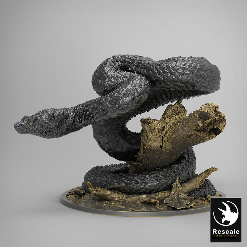 Giant Viper, Snake (4 sizes) D&D 5e Miniature | 28mm,32mm Scales (Large), Huge, Gargantuan |Resin Figure Dungeons and Dragons 5e Pathfinder - Only-Games