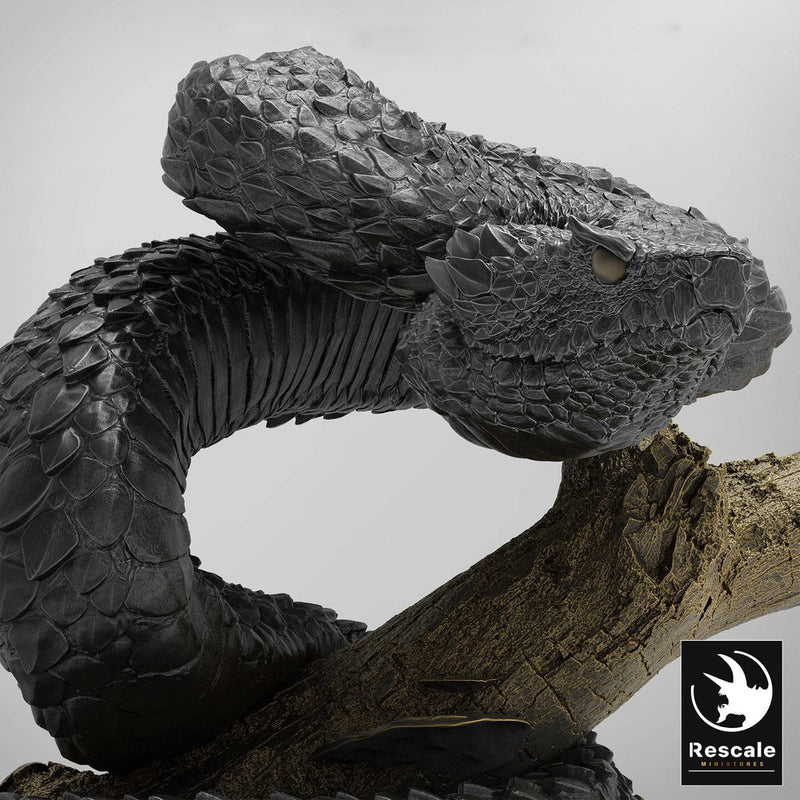 Giant Viper, Snake (4 sizes) D&D 5e Miniature | 28mm,32mm Scales (Large), Huge, Gargantuan |Resin Figure Dungeons and Dragons 5e Pathfinder - Only-Games