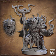 Orc Druid Shaman Wizard | Half Orc PC (2 options) DnD | 28mm, 32mm, 54mm, 75mm, 100mm Scale Miniature | Dungeons and Dragons | Artisan Guild - Only-Games