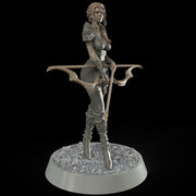 Female Elf, Human Fighter Ranger Sharpshooter, Mini | 28mm,32mm,54mm,75mm,100mm Scale | Resin Dungeons and Dragons D&D 5e  | Pathfinder - Only-Games