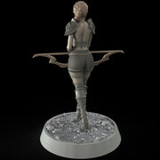 Female Elf, Human Fighter Ranger Sharpshooter, Mini | 28mm,32mm,54mm,75mm,100mm Scale | Resin Dungeons and Dragons D&D 5e  | Pathfinder - Only-Games