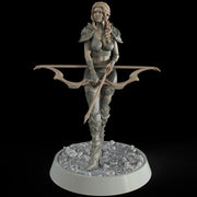 Female Elf, Human Fighter Ranger Sharpshooter, Mini | 28mm,32mm,54mm,75mm,100mm Scale | Resin Dungeons and Dragons D&D 5e  | Pathfinder - Only-Games