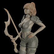 Female Elf, Human Fighter Ranger Sharpshooter, Mini | 28mm,32mm,54mm,75mm,100mm Scale | Resin Dungeons and Dragons D&D 5e  | Pathfinder - Only-Games