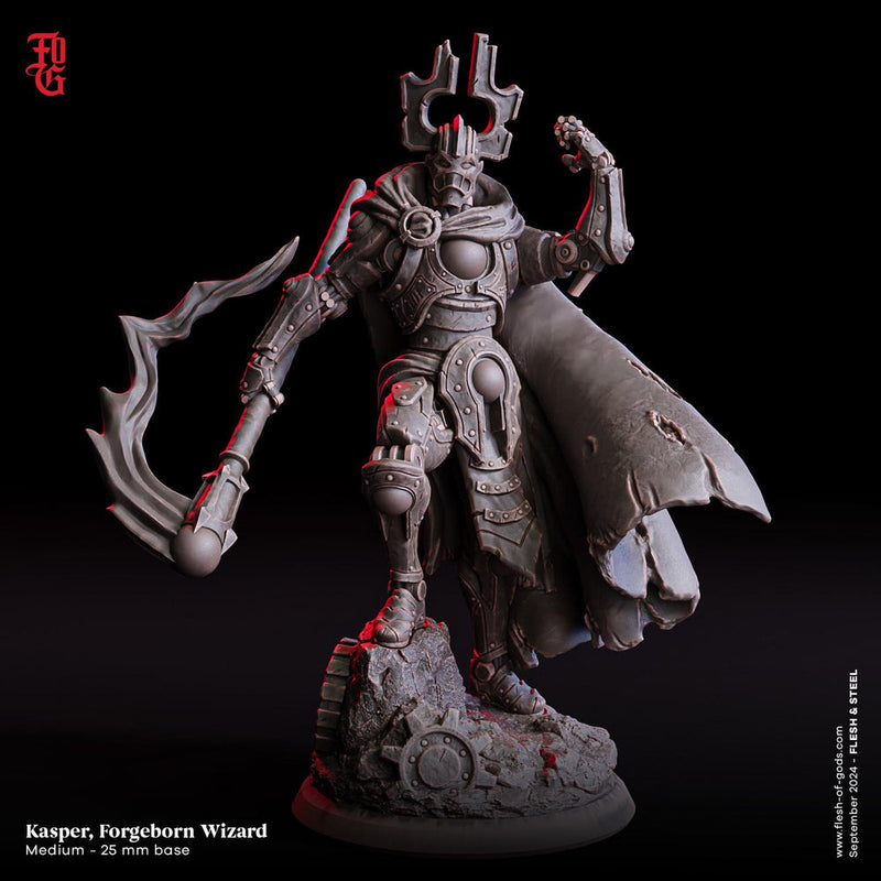 Warforged Wizard, Sorcerer, Warlock | 28mm,32mm,54mm,75mm,100mm Scale Resin Miniature |Dungeons and Dragons D&D 5e Pathfinder |Flesh of Gods - Only-Games