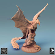 Metallic Ancient Brass Dragon- (4 sizes) D&D Miniature | 190mm Wing Span,223mm Height | Resin Figurine |Dungeons and Dragons 5e Pathfinder - Only-Games