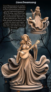 Human Female Bard, Rogue Arcane Trickster, Thief PC NPC Miniature NSFW Topless versions | 28mm,32mm,54mm,75mm,100mm Scales |DnD 5e - Only-Games