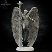 Female Celestial Angel PC NPC D&D Miniature | 28mm, 32mm, 54mm,75mm, 100mm Scales | Pathfinder Figure | Figurine unpainted | RPG Gift Idea - Only-Games