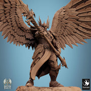 Winged Paladin, Male Celestial Angel, Solar, Deva (2 Poses), DnD 5e Unpainted Mini | 28mm, 32mm,54mm,75mm,100mm Scales |Dungeons & Dragons - Only-Games