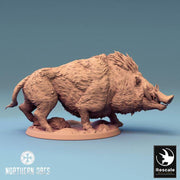 Wild Boar and Giant Boar Miniatures | Dungeons and Dragons 5e  | 28mm,32mm, 54mm, 75mm, 100mm Scale | Pathfinder | Rescale miniatures - Only-Games