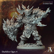 Raging Warrior Ogre, Resin Miniature | 28mm,32mm Scales (40mm, 50mm, 60mm, 75mm BASE Sizes) |  D&D 5e Against Giants | Dungeons and Dragons - Only-Games