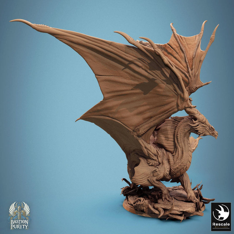 Legendary Dragon (4 sizes) D&D Miniature | 290mm Wing Span, 217mm Height | Resin Figurine | Dungeons and Dragons 5e Pathfinder | Great gift - Only-Games