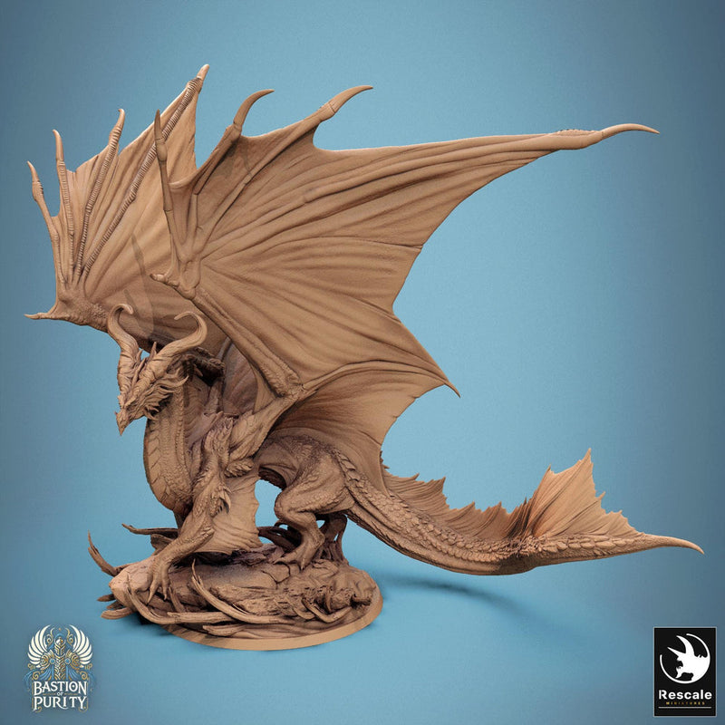 Legendary Dragon (4 sizes) D&D Miniature | 290mm Wing Span, 217mm Height | Resin Figurine | Dungeons and Dragons 5e Pathfinder | Great gift - Only-Games