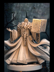 Human ArchMage Wizard PC NPC Miniature | 28mm,32mm,54mm,75mm,100mm Scales | Dungeons & Dragons figure gift idea DnD 5e | Pathfinder 2e | - Only-Games