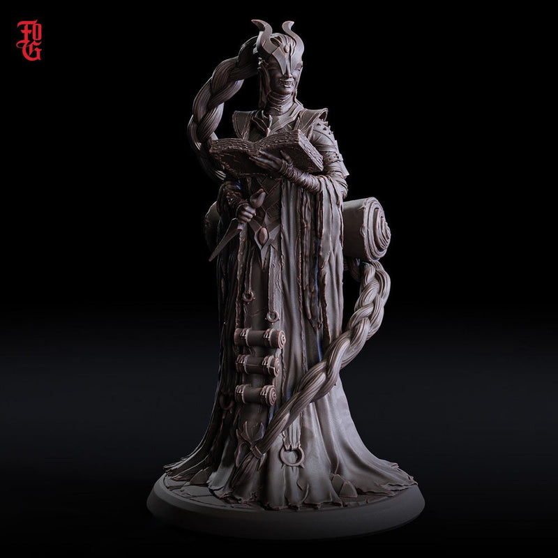 Female Wizard Diviner, Warlock, Sorcerer PC NPC | 28mm, 32mm,54mm, 75mm, 100mm Scale Resin Miniature | Dungeons and Dragons | Flesh of Gods - Only-Games