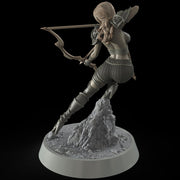 Female Sexy Human Fighter Ranger Sharpshooter, Unpainted | 28mm,32mm,54mm,75mm,100mm Scale | Resin Dungeons and Dragons D&D 5e  | Pathfinder - Only-Games