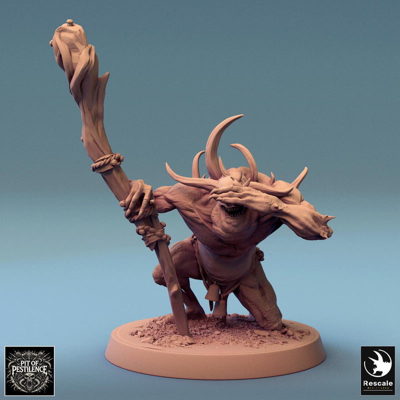 Putrid Fiend Demon, Flesh Golem Eldritch Horror, DnD Unpainted Miniature| 28mm, 32mm (proxy size),54mm,75mm,100mm Scales Dungeons & Dragons - Only-Games