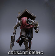 Paladin Knight Templar Cleric Polearm Unpainted Miniature | 28mm, 32mm,54mm,75mm, 100mm Scales | Dungeons and Dragons |Pathfinder - Only-Games