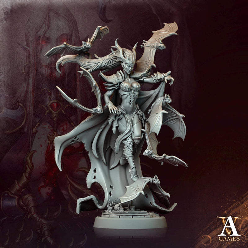 Vampire Bride Miniature | Strahd Consort Pinup, DnD Pathfinder (Unpainted) - Only-Games